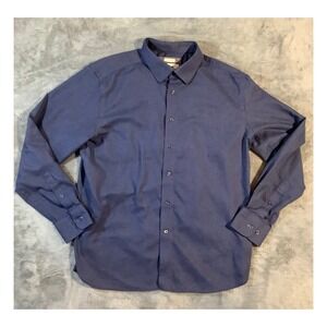 Joseph Abboud Men's Blue Non-Iron Stretch Shirt Size XL